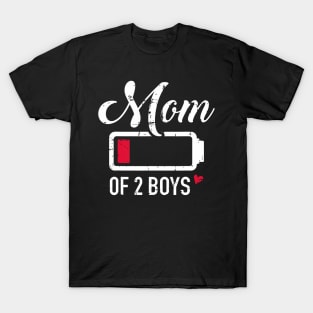 Mom Of 2 Boys T-Shirt